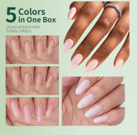 Nailpop Sweet Dream Kit de uñas postizas de 5 colores, 140/150 Uds., formas cuadradas de ataúd de almendra, puntas de uñas postizas duraderas de 14/15 tamaños - details 17
