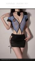 Tornova-Conjuntos de uniformes sexys de estilo Preppy para mujer, traje de uniforme Sexy, Top transparente, minifalda con cordones y tangas, trajes porno de Cosplay huecos - details 10