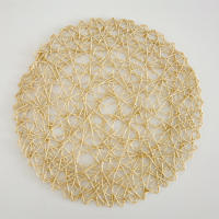 4 manteles individuales de ratán, manteles individuales de paja de papel marrón, 38cm - details 4