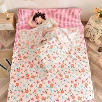 Saco de dormir antisuciedad de algodón 100% para Hotel, Sábana suave de viaje individual doble, saco de dormir portátil de viaje para adultos - details 15