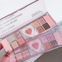 Paleta de Sombras de Ojos en Forma de Corazón Dulce 12 Colores de Polvo para Resaltar y Realzar - details 4