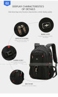 Mochila Suiza antirrobo para hombre, bolsa de viaje para ordenador portátil de 17 pulgadas, 15,6, carga USB, impermeable - details 4