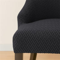 Funda elástica para silla de comedor, fundas para sillas de LICRA Jacquard, respaldo alto elástico, sillones inclinados, para cocina de Hotel, 1 ud. - details 43