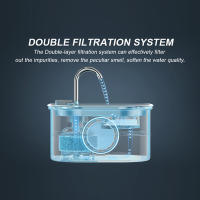 Fuente de agua automática para mascotas, dispensador de agua de acero inoxidable para perros, con ventana de nivel, 3,2 L - details 3