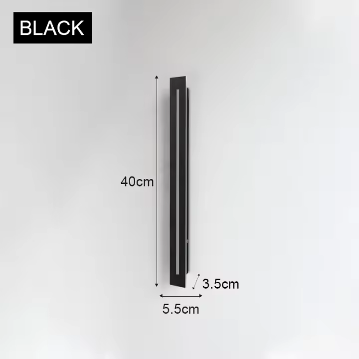 Lámpara LED de pared resistente al agua para exteriores, candelabro moderno de aluminio IP65, para jardín, porche, AC85-265V - 1