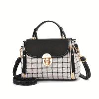 Bolso de Hombro de Lujo para Mujer Nuevo Diseño de Cuero PU Bolso Cruzado de Estilo Mensajero con Patrón a Cuadros para Mujer Bolso de Mano de Moda - details 11