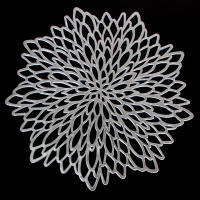 4 Uds. Mantel Individual de PVC bronceado con flor de hibisco, 38cm - details 12