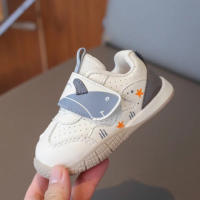 Zapatillas de Niños de Cuero Gris Zapatos de Caminar para Niños y Niñas con Hebilla - details 1