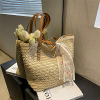 Bolso cuadrado de paja para playa, tejida a mano bandolera, rafia, ratán, compras, viaje, informal, bohemio, Verano - details 4