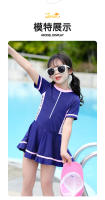 Traje de Baño de Estilo Deportivo para Niñas Manga Corta, Secado Rápido, Perfecto para Entrenamiento de Natación en Primaria - details 3