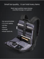 Mochila de Laptop Slim Kingsons para Hombres Bolsa de Negocios Unisex Negra Ultraligera para Trabajo en Oficina Tamaño 15.6 pulgadas - details 10