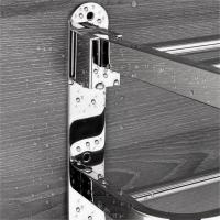 Toallero de acero inoxidable plegable, estante de toalla de baño sin perforaciones con ganchos para el hogar, cocina, suministros de baño, soporte de almacenamiento, 1 unidad - details 5