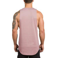New Men Slim Fit Tank Tops Gym Fitness Bodybuilding Vests Summer Casual Fashion Solid Print Sleeveless Cotton Lengthen T-shirt - details 9