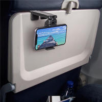 Soporte de teléfono móvil multifuncional, soporte de viaje portátil para asientos de avión y tren, soporte de viaje plegable y rot - details 0