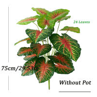 Plantas falsas de 75cm y 24 ramas para decoración del hogar, rama de árbol Monstera Artificial grande, Palma Tropical de plástico, hoja de tortuga falsa para el jardín y la habitación - details 2