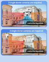 Cámara de seguridad exterior WiFi con 3 lentes PTZ, visión nocturna en color, seguimiento humano, alarma de sonido y luz, cámara de vigilancia - details 5