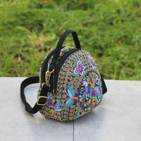 Mochila bordada con flores para mujer, bolsa de hombro de viaje, regalo Floral, Bohemia - details 12