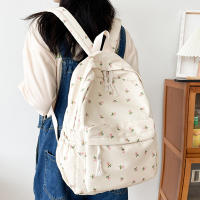 Mochila escolar coreana para estudiantes, mochilas florales blancas para niñas adolescentes, mochila Linda para mujeres, bolsa para libros de marca, mochila de nailon - details 5