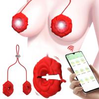 Leten 9 Vibraciones Clamps con Cadena Vibrador Portátil Recargable de Silicona para Mujeres, Parejas, Juguetes para Adultos Certificado CE - details 0