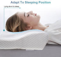 Almohada ortopédica de espuma viscoelástica de 60x35cm, almohadas suaves de rebote lento con memoria, forma de mariposa, relaja el Cervical para adultos - details 4