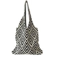 Bolso de mano de punto hecho a mano para mujer, bolso de hombro con nudo minimalista, bolso de mano informal, reutilizable, Color de contraste geométrico, moda - details 14