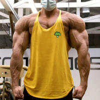 Summer Men's Fitness Pure Cotton Sweat-absorbing Marathon Running Sports Fashion Breahable Sleeveless Vest - details 10