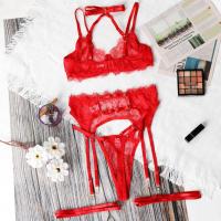 Conjunto de Lencería Sexy para Mujer Encaje Transparente con Escote en U - details 32