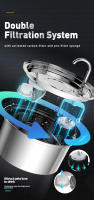 Fuente de agua inteligente para gatos, bebedero automático de acero inoxidable, dispensador de agua para mascotas - details 1