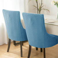 Funda elástica para silla de comedor, fundas para sillas de LICRA Jacquard, respaldo alto elástico, sillones inclinados, para cocina de Hotel, 1 ud. - details 60