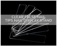 Soporte de Uñas Falsas KADS 10Pcs Herramientas de Manicura con Postizas de Uñas Acrílicas para Exhibición Transparente - details 0