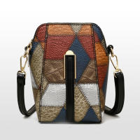 Bolso de Mujer de Cuero PU Bolso de Hombro de Múltiples Cremalleras Bolso Pequeño para Móvil de Piel de Vaca Suave Bolso Cruzado con Color Tejido - details 10
