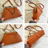 Bolsos de Hombro Vintage para Mujeres Diseño de Cerradura de Cadena Pequeña Bolsa de Mensajero Clip de Marca Bolsos de Cruzado y de Mano - details 24