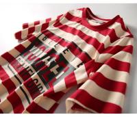 Vestido tipo camiseta holgado con estampado de rayas para mujer, versión coreana, falda de manga corta media y larga, verano - details 10