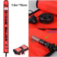Juego de boya marcador de superficie de buceo, tubo de señal inferior cerrado inflable de alta visibilidad con carrete de aluminio SMB, carrete de dedo - details 2