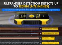 Detector de metales WD-02, Detector de pared multifuncional con orificio de posicionamiento, Cable vivo de CA, barras de refuerzo, vigas de madera, tubos de Metal - details 3