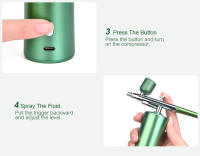 Aerógrafo de Uñas con Recargable sin Cable KADS Herramienta de Arte de Uñas Portátil para Pintura de Pastel de Uñas Equipo de Manicura - details 3