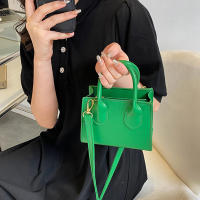 Mini bolso de mano de cuero PU para mujer, bandolera de hombro de Color sólido, bolso de compras con asa para teléfono, nueva moda - details 4