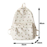 Mochila escolar coreana para estudiantes, mochilas florales blancas para niñas adolescentes, mochila Linda para mujeres, bolsa para libros de marca, mochila de nailon - details 19