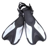 Aletas de esnórquel profesionales para adultos, zapatos de playa con hebilla ajustable, tacón abierto, antideslizantes, equipo de deportes acuáticos - details 7