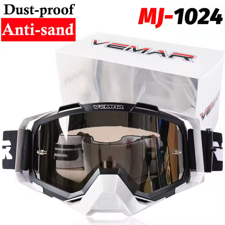 Gafas de Motocross VEMAR A prueba de viento, resistente al desgaste, anti-impacto, ligera, visión HD Para motocicletas, bicicletas, monopatines, escalada, deportes al aire libre, ATV, MTB, esquí - 1