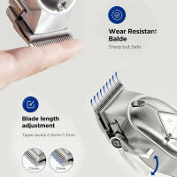 Limural-cortadora de pelo eléctrica para hombres, profesional, inalámbrica, recargable, con pantalla LED, caja de Metal - details 3