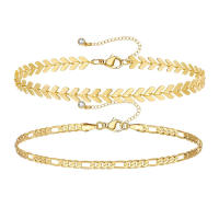 Pulsera de Oro Chapado 14K para Mujeres Conjunto de Pulseras de Cadena Dorada Elegante y Delicada Marca CHAYOU Tamaño 7+2 pulgadas - details 16