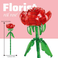 Children's puzzle small particle assembly block toy simulation bouquet gift sunflower rose eternal simulation flower - details 5