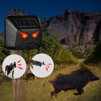 Repelente de Animales Solar IP44 Impermeable con Luz LED Roja Ahuyenta a las Palomas Pájaro Repelente Ultrasónico - details 7