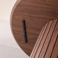 EGOONM Mesa de Comedor Redonda Mesa Nórdica para 4~6 Personas, Mesa de Comedor Circular con Base de Madera, Mesa de Comedor de Cocina Φ120cm - details 11