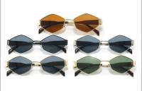 Gafas de sol para hombre, diseño de marca de lujo, gafas de sol poligonales únicas - details 6