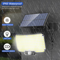 Luz Solar de 234led para exteriores, impermeable con Sensor de movimiento, 3 modos de iluminación, luz de seguridad, luz de inundación para jardín, garaje y patio - details 7