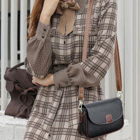 Bolso cruzado de hombro para mujer, bandolera pequeña con diseño de lujo, informal, con solapa - details 5
