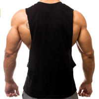 Men's Summer Gym Bodybuilding Tank Tops High Quality Sleeveless Cotton T-shirts Workout Fitness Singlets Sport Vest Clothing - details 3
