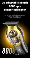 Kemei-cortadora de pelo de barbero recargable, maquinilla eléctrica para cortar el pelo inalámbrica, Máquina para cortar cabello profesional para hombres, KM-1677 de 8000RPM - details 2